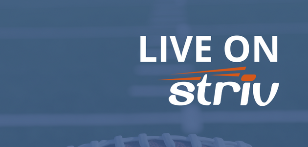 football with text live on Striv